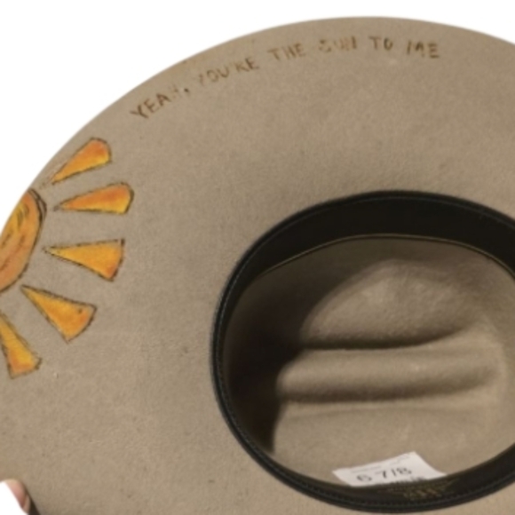 Upcycled Hand Crafted Boho Cowboy Hat On Master Hatters Of Texas Hat in EUC main image 6